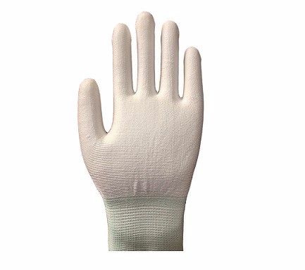 ESD White PU Palm Fit Glove SP-GLO-08